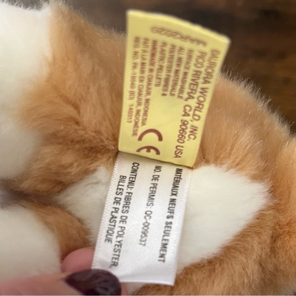 Aurora Miyoni Corgi Plush Dog Stuffed Animal Realistic Puppy Toy - Picture 7 of 8
